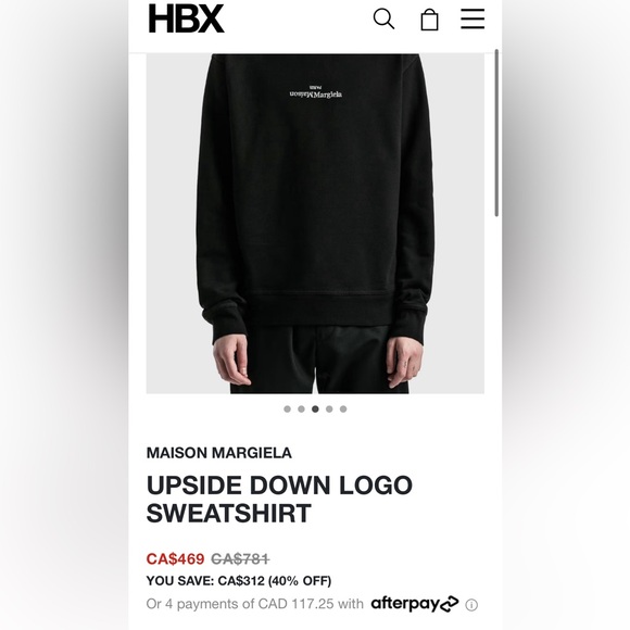 💖Host Pick💖 Maison Margiela men size XS black logo embroidered sweatshirt - Picture 10 of 12